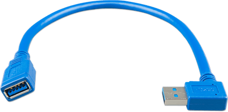 Tek taraf sağ açılı USB uzatma kablosu