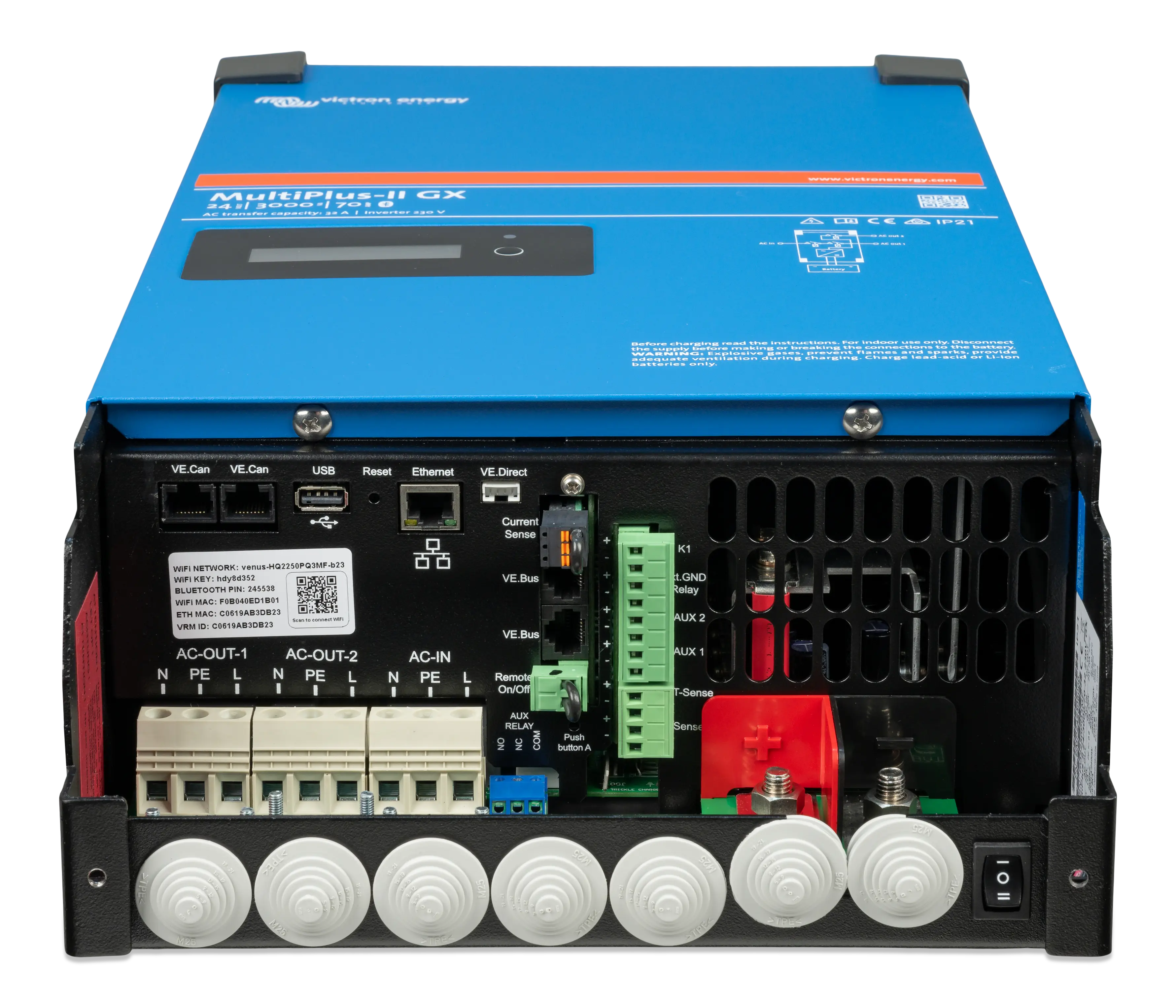 MultiPlus-II 24V 3kVA 70-32 230V GX (connections total) thumbnail