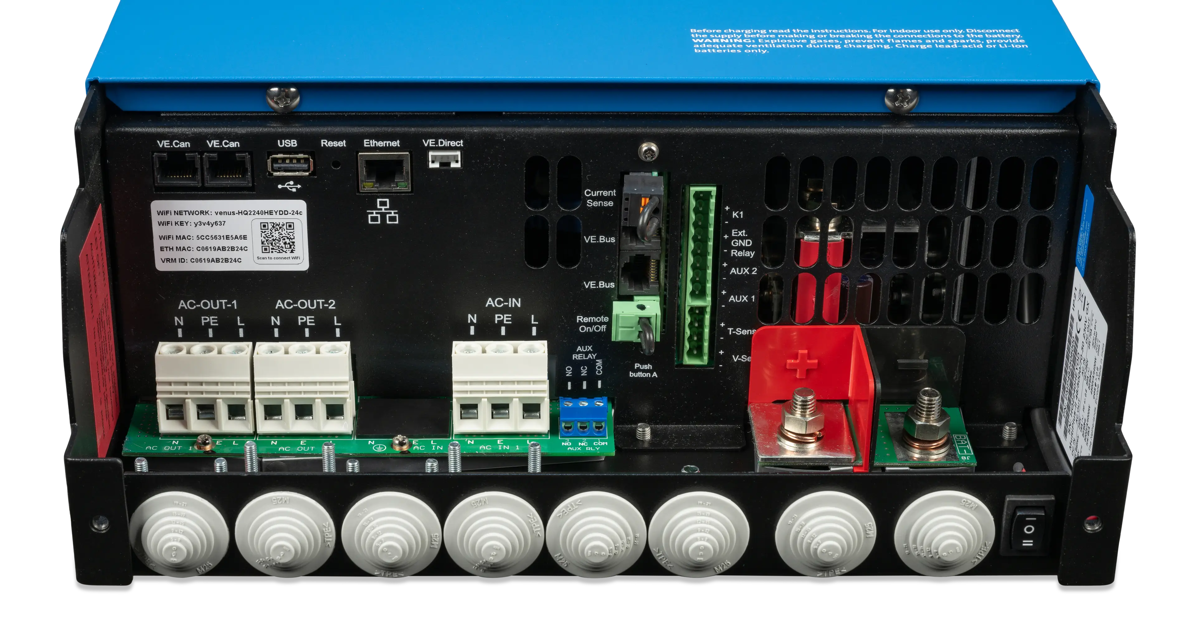 MultiPlus-II 48V 5kVA 50-70 230V GX (connections) thumbnail